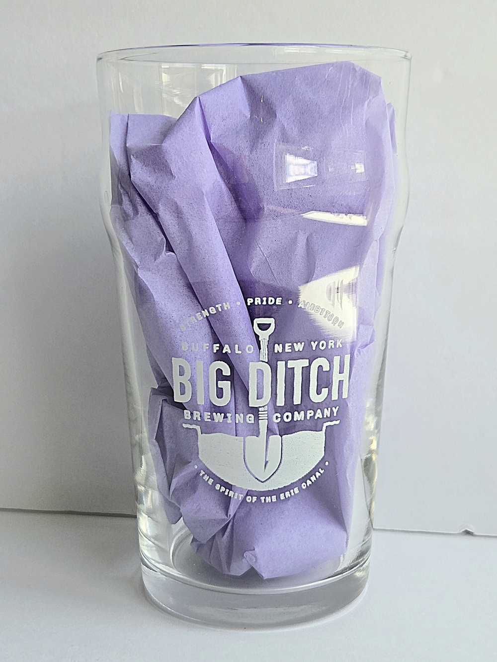 3/10$ -Big Ditch Brewing Co Buffalo NY Nonic Craft Beer Pint Glass White Graphic